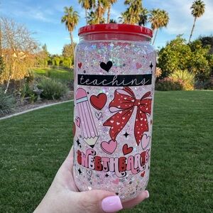 Teaching Sweethearts Snow globe tumbler 16oz